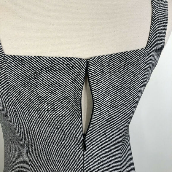 Vtg Rickie Freeman Teri Jon 100% Silk Sleeveless Monochrome Sheath Dress Small? - Picture 4 of 6